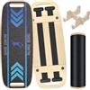 Diesisa Balance Board: Tavola Da Surf Wobble Board - Set di Balance Board in legno con rullo antiscivolo e supporto - Balance Trainer per allenamento di surf, fitness, riabilitazione e coordinazione