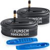 YunSCM 2PCS 25/32-622 28 pollice Camera d'aria 700CX25/28/32C AV48mm Valve Compatibile 700C bike Camere d'aria 28x1.00 28x1.10 28x1.25 700x25C 700x28C 700x30C 700x32C
