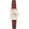 JSDDE Orologio al Quarzo da Donna Elegante con Piccolo Quadrante Ovale in Metallo Bianco Semplice, Orologio da Polso con Cinturino in Pelle Testurizzata Regolabile per Ragazza, Movimento Analogico al