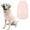 Mihachi Maglione a collo alto per cani, maglione invernale per cani, abbigliamento classico, lavorato a maglia, con foro per guinzaglio, per la stagione fredda