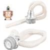 RUNEAY 2 stoppini con bruciatore a catalitico, lampade a olio, stoppino, bruciatore catalitico, diffusore per lampade catalitiche, accessori per aromaterapia, profumo (argento)