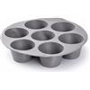 PARENCE - stampo in silicone per friggitrice ad aria - 7 scomparti - teglia da forno riutilizzabile - compatibile con friggitrice ad aria - grigio