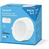 Garza - Downlight LED da incasso circolare extra-piatta Occhio di Bue, 6500 K luce fredda, 1950 lm, 30.000 h, IP20, bianco o nichel, risparmio energetico 80%