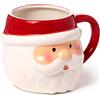 Puckator Tazza Simpatica in Ceramica a Forma di Babbo Natale - Idea Regalo di Natalizio