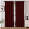 CUCRAF Tende oscuranti rosso bordeaux, 243,8 cm di lunghezza, 2 pannelli, con tasca per asta, tende oscuranti per camera da letto e soggiorno, isolamento termico con blocco della luce, 132 x 244 cm