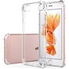 Hually Cover for iPhone 8/7, Cover for iPhone SE 2022, Custodia for iPhone SE 2020, TPU Morbido Silicone Bumper e Posteriore Rigido Anti Scivolo, AntiGraffio e Antiurto, HD Chiaro