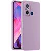 HULLIN Custodia per Telefono in Silicone Colorato, Adatta per Redmi 12C / Redmi 11A (6.71) - Erba Viola