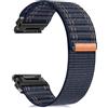 ZoRoll 20 mm QuickFit Cinturino per Garmin Fenix 8 43mm/Fenix 7S Pro Solar/7S/6S/6S Pro/5S/5S Plus, Sport Loop Cinturini in Nylon con Design Ondulato per Garmin Descent Mk3S/Mk2S - Blu Scuro
