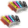 LeciRoba 580 581 XXL Cartucce per Stampante Canon Multipack PGI-580 CLI-581 per TR7500 TR8500 TS6100 TS6200 TS6300 TS700 TS8200 TS8350 TS9150 (10) - Confezione
