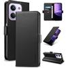 Yunubeyii Cover Libro per Xiaomi Redmi 15C/Poco C85 - [Blocco RFID] Luxury PU Leather Portafoglio Card Holder Magnetic Phone Custodia con Kickstand, Cover Protettiva Antiurto, Nero