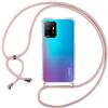 ISOI La Custodia Trasparente per Cellulare per OPPO A94 5G con Cordino può Essere trasportata Casualmente Come Una Borsetta o Una Tracolla Quando esci - Rosa