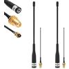 Meshnology 2 pezzi 868 MHz LoRa Antenna 10 dBi Gain for Meshtastic Long Range Soft Whip Antenna 19 cm Omni SMA Male with Cable Extension Cord Black