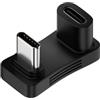 Mepsies Adattatore USB C Adattatore ad Angolo di 180 Gradi a Forma di U, Adattatore a Gomito USB-C 3.1 da Femmina a Maschio Compatibile con iPhone 17/16/15, iPad, Samsung Galaxy, Switch, Telefoni di Tipo C