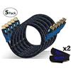 MutecPower - Cavi HDMI ad alta velocità con Ethernet Confezione da cinque 1 Metri 1.4a - Supporto 3D e Canale di Ritorno Audio - Full HD [Disponibile ultima versione HDI] - 1M