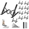 OUGEP 10PCS-OUGEP Supporto PC Portatile, Alluminio 8 Livelli Regolabile & Raffreddamento Porta PC Laptop Stand per Computer Portatili e Tablet 10-17.3 Tablet (Nero)