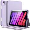 JETech Custodia per iPad Mini (A17 Pro, 2024 Modello, 7a) / Mini 6 (2021 Modello, 6a) con Portapenne, Sottile Folio Supporto Protettiva Cover, Multi-Angolo Visualizzazione (Viola)