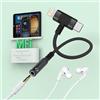 MTAKYI Adattatore Lightning USB C a jack per cuffie da 3,5 mm, adattatore per cuffie 2 in 1,[certificato MFi] adattatore audio iPhone Aux, audio da USB C a jack da 3,5 mm per iPhone 15/14/13/Samsung Galaxy