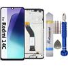 It'Go Display per Xiaomi Redmi 14C LCD Schermo di Ricambio Touch Screen con Strumento Nero con Telaio Alta Qualità