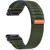 ZoRoll 20 mm QuickFit Cinturino per Garmin Fenix 8 43mm/Fenix 7S Pro Solar/7S/6S/6S Pro/5S/5S Plus, Sport Loop Cinturini in Nylon con Design Ondulato per Garmin Descent Mk3S/Mk2S - Verde