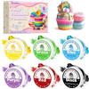Treedoa Coloranti Alimentari in Polvere, 6 Colori Vivaci Set di Colorante Alimentare in Polvere, Colorante Commestibile ad Alta Concentrazione per Glassa, Macaron, Torte, Pasticceria, Uova di Pasqua - 5g