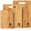 Home Organics Premium Biologico Tagliere Cucina. 3 set taglieri cucina. Perfetto per tritare carne, verdure e pane e per servire cracker e formaggio.