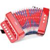 Woet® Fisarmonica Giocattolo Blu per Bambini, Strumento Musicale con Libretto Canzoni e 8 Canzoni, Gioco Educativo per Principianti, Sviluppo Musicale, A Partire da 3 Anni