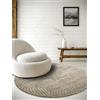 ELLE Decoration Panglao - Tappeto moderno a pelo lungo, per soggiorno, camera da letto, cucina, effetto tortora, 160 cm