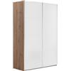 Composad | Armadio della Linea SYSTEMA, Armadio a 2 Ante Scorrevoli, Camera da Letto, (LxAxP) 150x223x67 cm, Colore Rovere Oak Mielato e Bianco Top Matt, Made in Italy