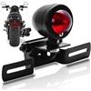 Katur 1PCS Red 12 V moto fanale luce di freno corsa con porta targa nero per Harley Bobber Chopper Cruiser Dyna Glide Sportster