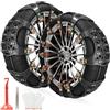 DBREAKS Catene da Neve Universali, 6 Pezzi Catene per di Emergenza, 165-275MM Catene da Neve Auto per Ghiaccio(Nero)