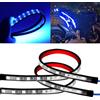 YONGMING Striscia di luci di freno flessibile, 12 V, LED, indicatore di direzione per moto della università, per luce posteriore, per moto/bici/mountain bike/scooter, 2 pezzi (blu)