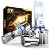 ANTEMOON Lampadine 9012 HIR2 LED per Fendinebbia, 100W 20000LM 600% Luminosità 6500K Bianco 12V 24V Freddo Fari Auto LED Lampada Sostituzione per Alogena, 1:1 Mini Design Plug and Play, Pacco da 2