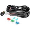 YOJZMA Kit Cavo Barra LED 12V 40A 16AWG Interruttore (per 1 faro lavoro) | Relè di potenza, fusibile a lama, 3 m (9,8 piedi), cavo autoveicoli per fendinebbia, fuoristrada, ATV, SUV, camion, 4x4