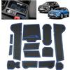 BSTW Compatibile con VW T-ROC 2018-2025 Tappetini Antiscivolo per VW T ROC Life Style R-Line Tappetini in Gomma per Console Centrale, Porta Bicchieri, Scanalatura Porta (Blu)