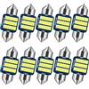NEOVSUNY Illuminazione a LED per interni auto, 10 pezzi, 31 mm, illuminazione interna auto, 12 V, lampadina a LED per interni, Canbus, senza errori, illuminazione per auto, luce a LED, colore bianco