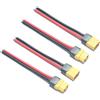 LINSYRC 2 Coppie Adattatore di Connettore Maschio Femmina Spina XT60H con Cavo in Silicone 12AWG 15CM per Batteria RC Lipo FPV Drone