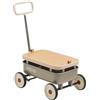 Kidpop PULA-Wild 3 in 1 Carrello a mano per bambini, Grigio | 2,5-8 anni, Copertura in legno rimovibile, Manubrio regolabile, Peso massimo 16 kg