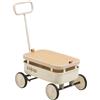 Kidpop PULA-Wild 3 in 1 Carrello a mano per bambini, Bianco | 2,5-8 anni, Copertura in legno rimovibile, Manubrio regolabile, Peso massimo 16 kg