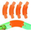 Sinbana 4pz Connettori per Pista per Hot Wheels, Connettore Pista Curva a 45 Gradi Kit di Montaggio Macchinine Giocattolo Compatibile con Hot Wheels (Arancione)
