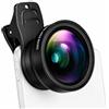 RaitWahl Obiettivo macro 2 in 1 per iPhone 0.45X grandangolare + obiettivo macro 12.5X con clip per iPhone per Samsung e la maggior parte degli smartphone Android (nero) Accessori fotografici da viaggio