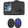 SMALLRIG Filtro ND32 per DJI Osmo Action 6, Filtro a Densità Neutra Polarizzante a Innesto, con Copriobiettivo in Silicone e Panno per la Pulizia, Vetro Ottico HD/Multistrato - 6085