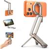 LULULOOK Treppiede magnetico per selfie stick in alluminio, girevole a 360°, per MagSafe con Custom Monoassiale Maglock, ultraleggero regolabile Tripod Treppiede per 17/16/15, Samsung/Pixel 10