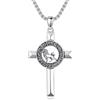ROMANTICWORK 12 collane con segno zodiacale in argento Sterling 925, costellazione, ciondolo con segno zodiacale, collana oroscopo, regalo per uomo e donna, Argento sterling, Non pietra preziosa