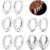 Diamday 5Paris Orecchini Cerchio Orecchini Donna 14K Oro Argento Placcato Ipoallergenico Cubico Zirconia Piccolo Huggie Orecchino Set Orecchino Pila Lobi Cartilagine Daith Elica Piercing Gioielli