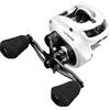 13 FISHING - Concept C2 - Low-Profile Baitcast Fishing Reel 200 Size- 6.8:1 - Right Hand Retrieve (Fresh+Salt) - C2-6.8-RH, White