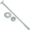 AERZETIX Set di 25 bulloni viti a testa tonda con quadro sottotesta M6x120mm / rondelle e dadi M6 / acciaio zincato/per fissaggio e assemblaggio