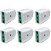 EXTRASTAR Presa Volante,presa salvaspazio Corner,2P+T,16A,230V,Bianco,6 pezzi.