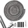 Suitedget Nastro sigillante per caminetti da 8 mm x 3 m - Nastro sigillante per caminetto e stufa, resistente al fuoco, per camino, 8 mm x 3 m