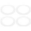 PATIKIL 3.8 ID 5.2 OD Anello di Finitura in Plastica, 4 Pezzi Anelli di Finitura per Luci a Soffitto Copertura Circolare Opaca per Illuminazione, Bianco Opaco Traslucido