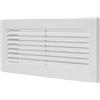 Repa Market 204 x 60 mm griglia di ventilazione rettangolare bianca - Griglia di ventilazione in plastica ABS per interni - Canale di ventilazione - Griglia di ventilazione per porta con
